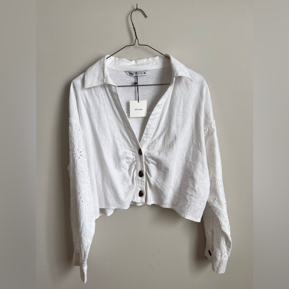 Zara Linen Blend Top